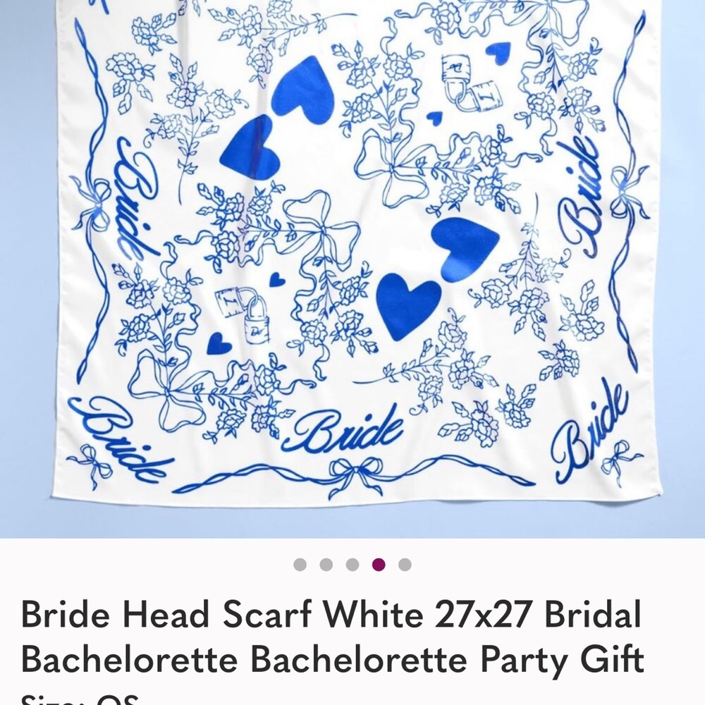 NWOT Bridal Satin Scarf, White Bride Sunglasses, and Pearl Headband with Veil
